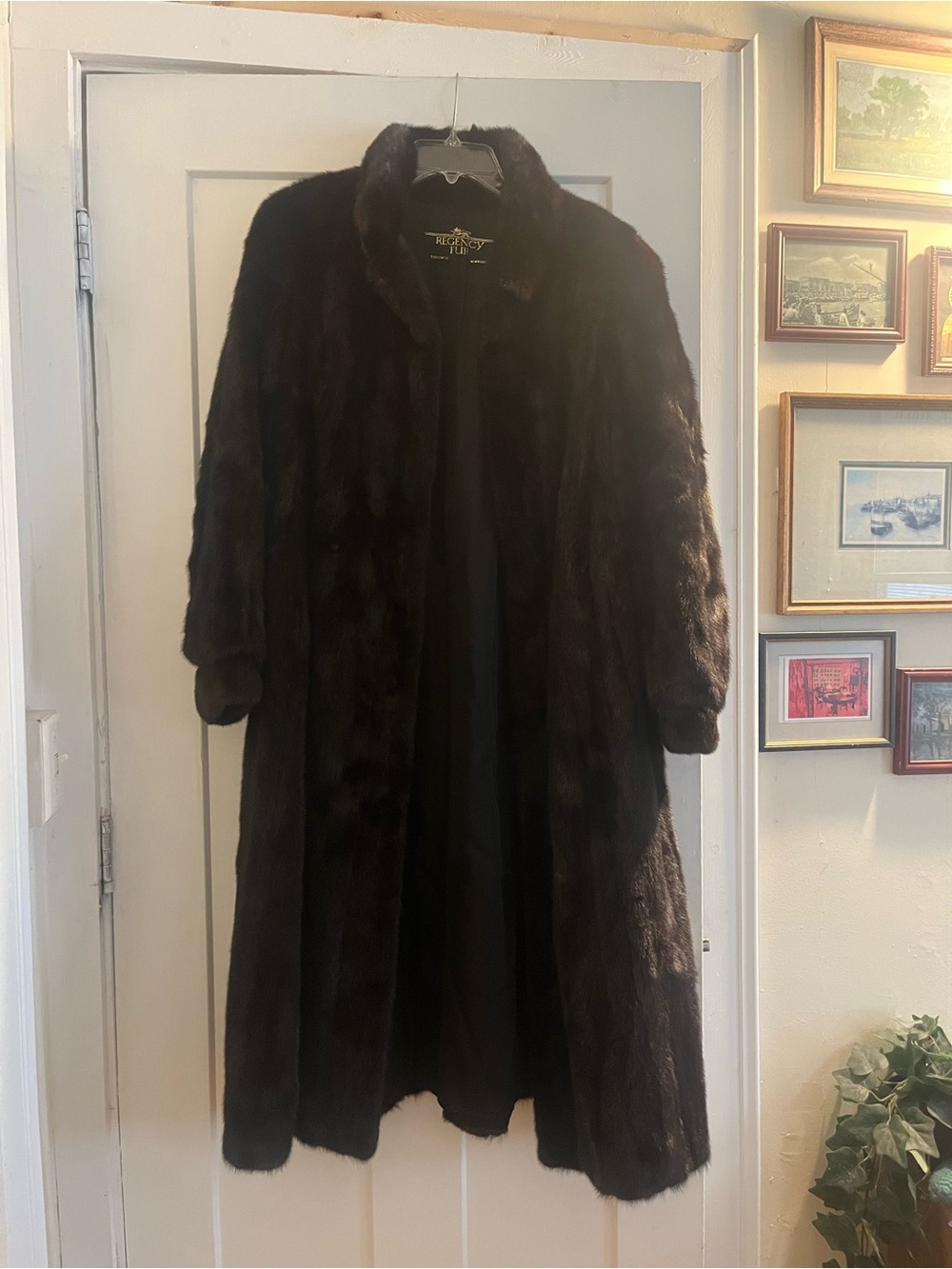 Dark Brown Full-Length Mink Coat vintage